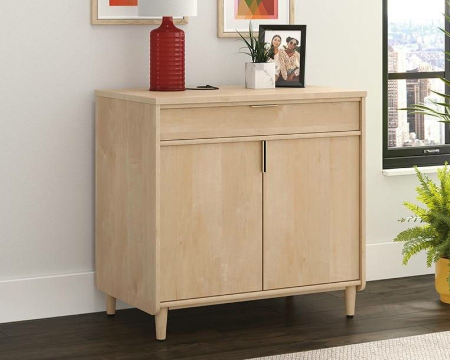 Storage Credenza * | Fashionable 2-Door Base Storage Cabinet In Natural Maple Sauder 433360