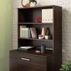 Storage Credenza * | Latest Fashion Affirm 2-Shelf File Cabinet Hutch In Noble Elm Sauder 427447