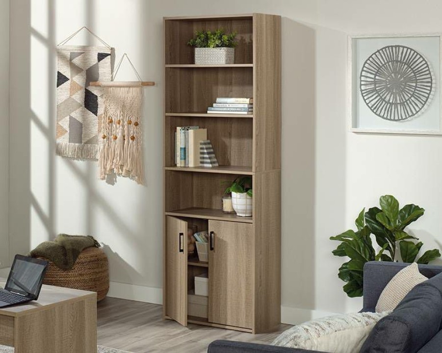 Bookcases & Shelves * | Best Price Beginnings Bookcase With Doors So In Summer Oak Sauder 425089