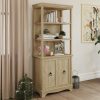 Bookcases & Shelves * | Shop Orchard Oak 5-Shelf Bookcase With Doors Sauder 425124