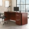 Desks * | New Affirm 72 X 24 Shel 2 Drwr Pd Ste Cc A2 In Classic Cherry Sauder 430200