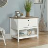 Filing Cabinets * | New Arrivals White Lateral File Cabinet With Wood Accent Sauder 427307