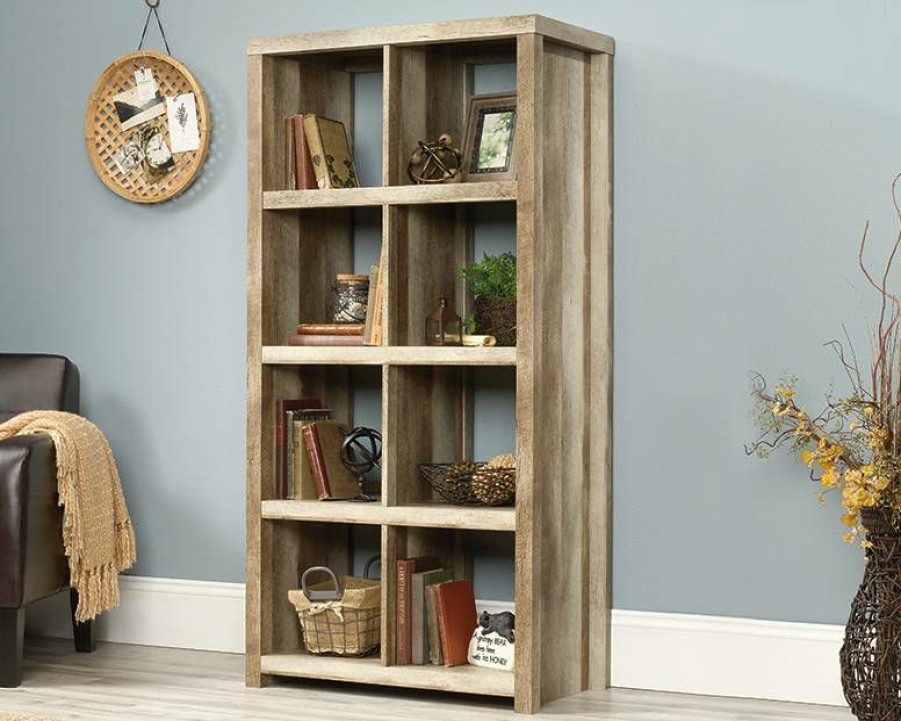 Bookcases & Shelves * | Clearance Sale Homeplus 8-Cube Bookcase In Lintel Oak Sauder 423500