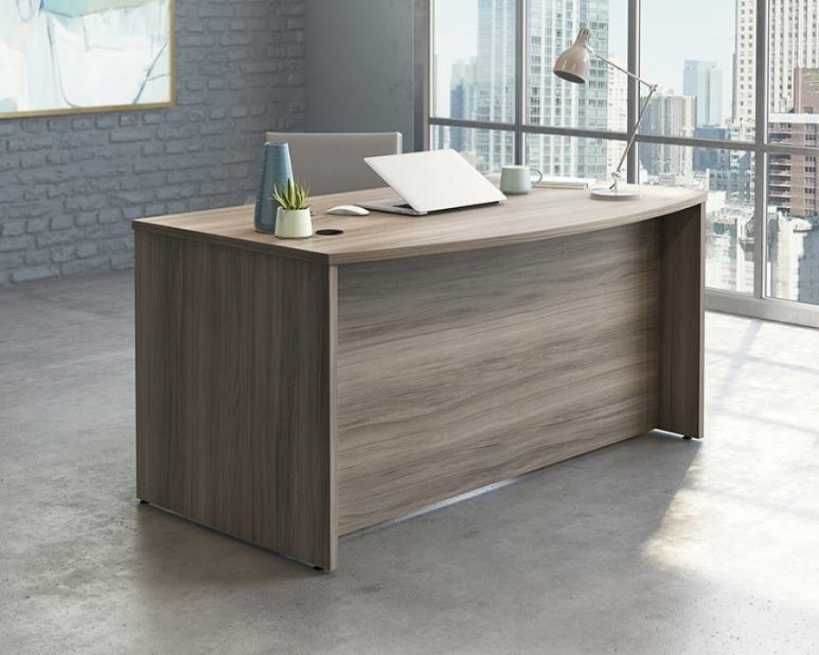 Desks * | New Threads 60 Bowfront Executive Desk In Hudson Elm Sauder 427428