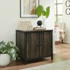 Storage Credenza * | Hot Selling Industrial Storage Cabinet In Carbon Oak Sauder 427847