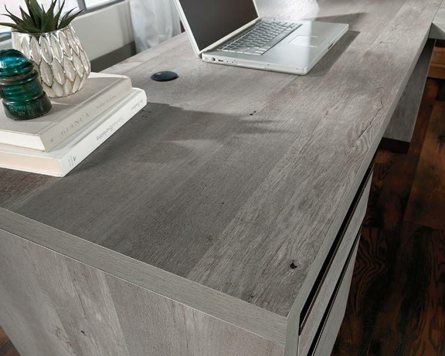 Desks * | Top Selling Modern L-Shaped Desk In Mystic Oak Finish Sauder 429257