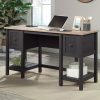 Desks * | Large Choice Double Pedestal Desk With Drawers Raven Oak Sauder 431265