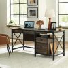 Desks * | Large Choice Industrial Computer Desk With Storage Sauder 427851