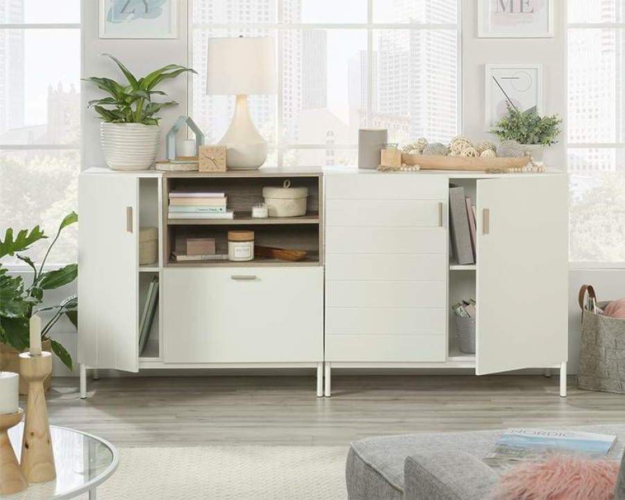 Storage Credenza * | Store Anda Norr Credenza In White Sauder 422048