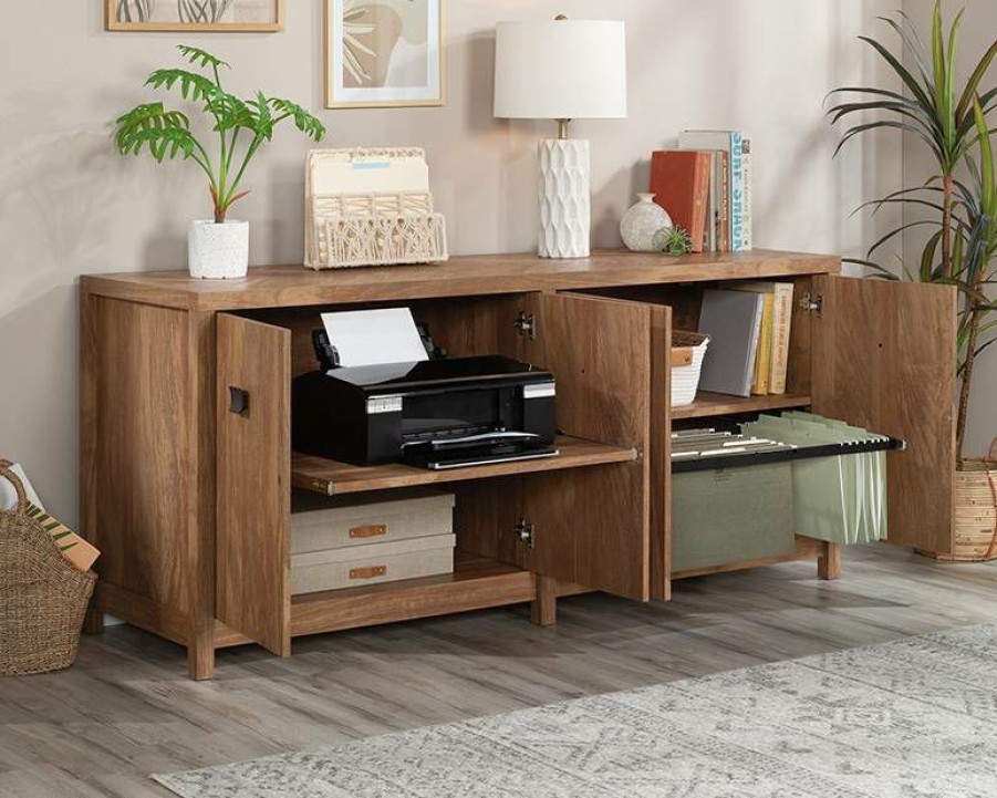 Storage Credenza * | Promotion Cannery Bridge Office Credenza With Doors In Sindoori Mango Sauder 429513