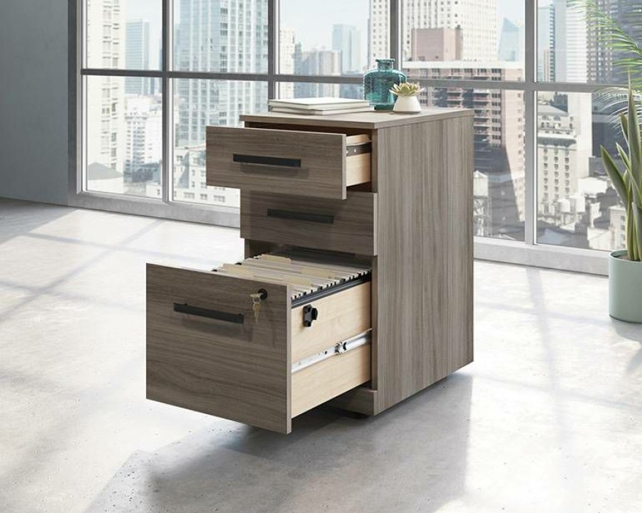 Filing Cabinets * | Online Discount Commercial 3-Drawer Pedestal File Cabinet Sauder 427873