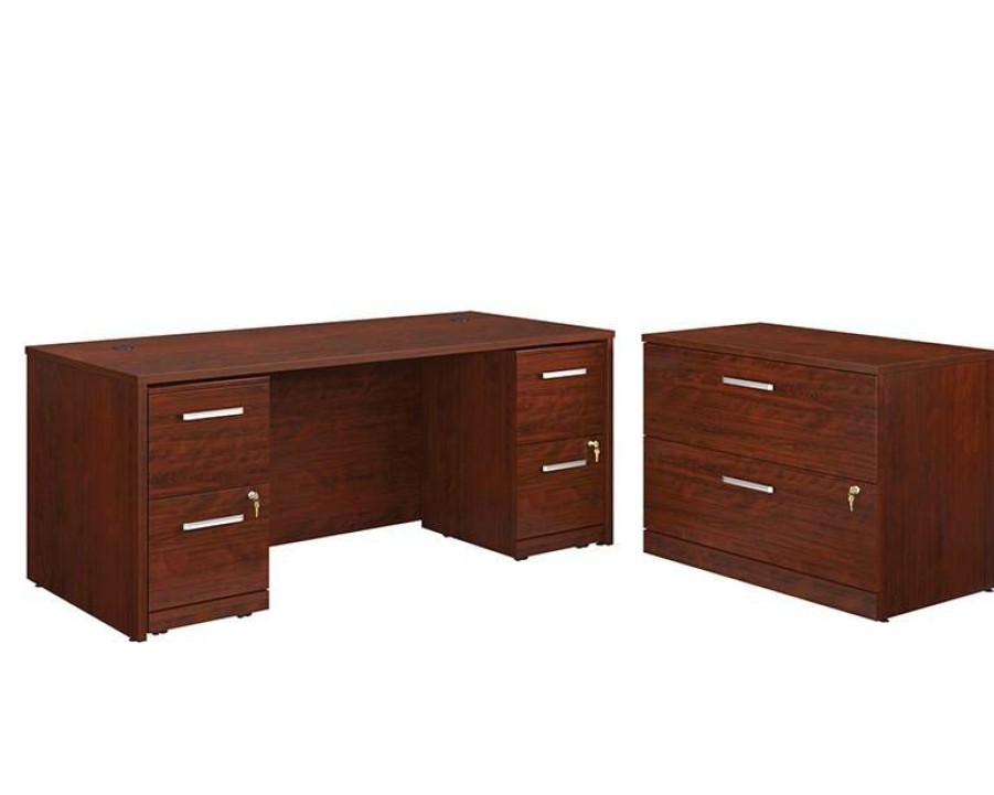 Desks * | Promotion Affirm 72 X 30 4-File Double Ped Desk/Lat File Sauder 430210