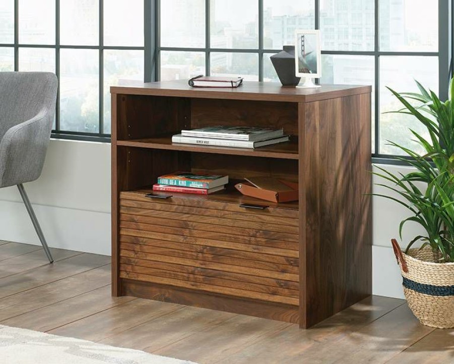 Filing Cabinets * | Reliable Quality Harvey Park Lateral File In Grand Walnut Sauder 426510