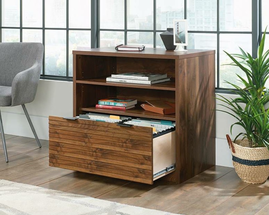 Filing Cabinets * | Reliable Quality Harvey Park Lateral File In Grand Walnut Sauder 426510