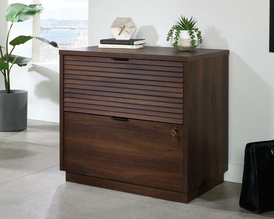 Filing Cabinets * | Hot Selling Palo Alto 2-Drawer Lateral File Cabinet In Spiced Mahogany Sauder 427822