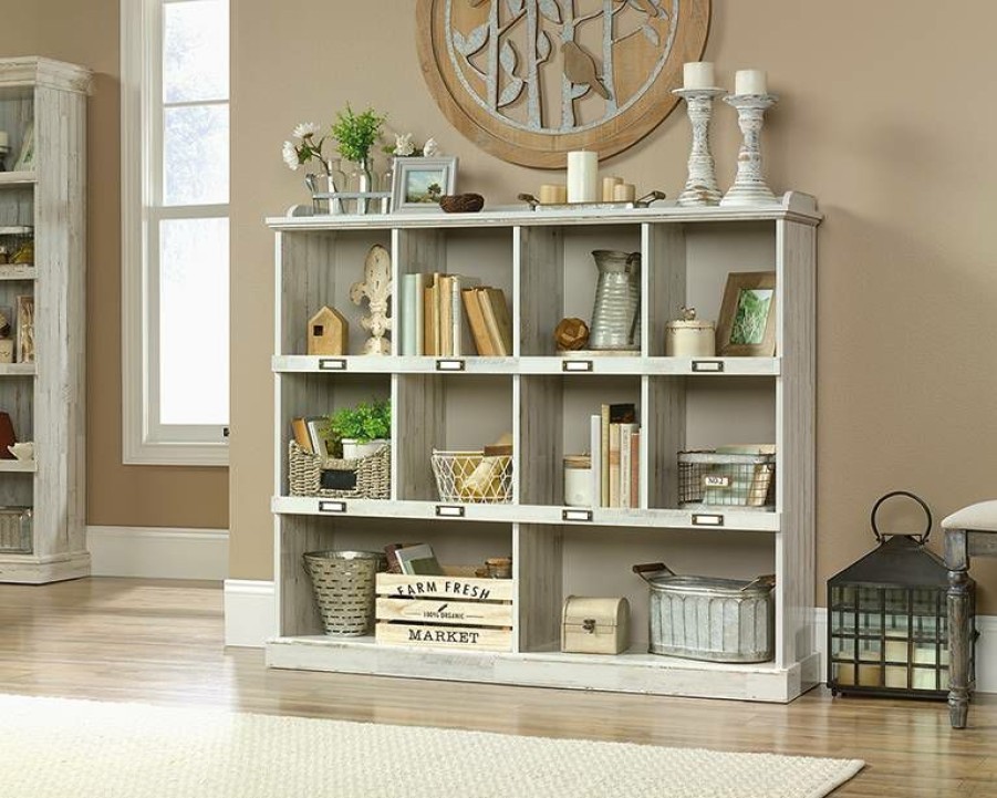 Bookcases & Shelves * | Clearance Sale Barrister Lane Bookcase In White Plank Sauder 423672