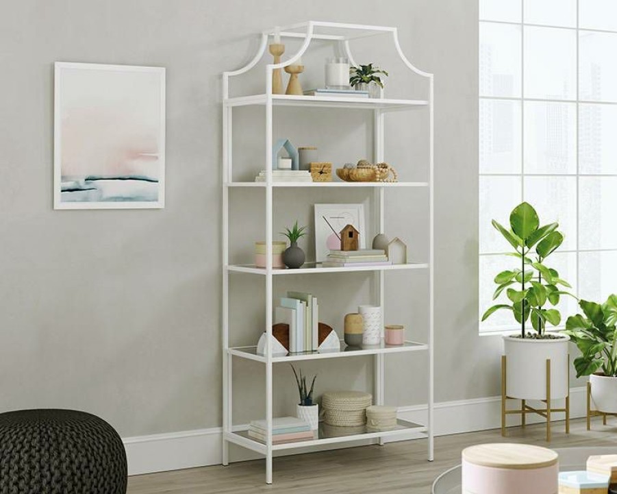 Bookcases & Shelves * | Clearance Anda Norr Bookcase In White Sauder 425786