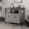 Filing Cabinets * | Popular August Hill Open Shelf Lateral File Cabinet In Mystic Oak Sauder 430759