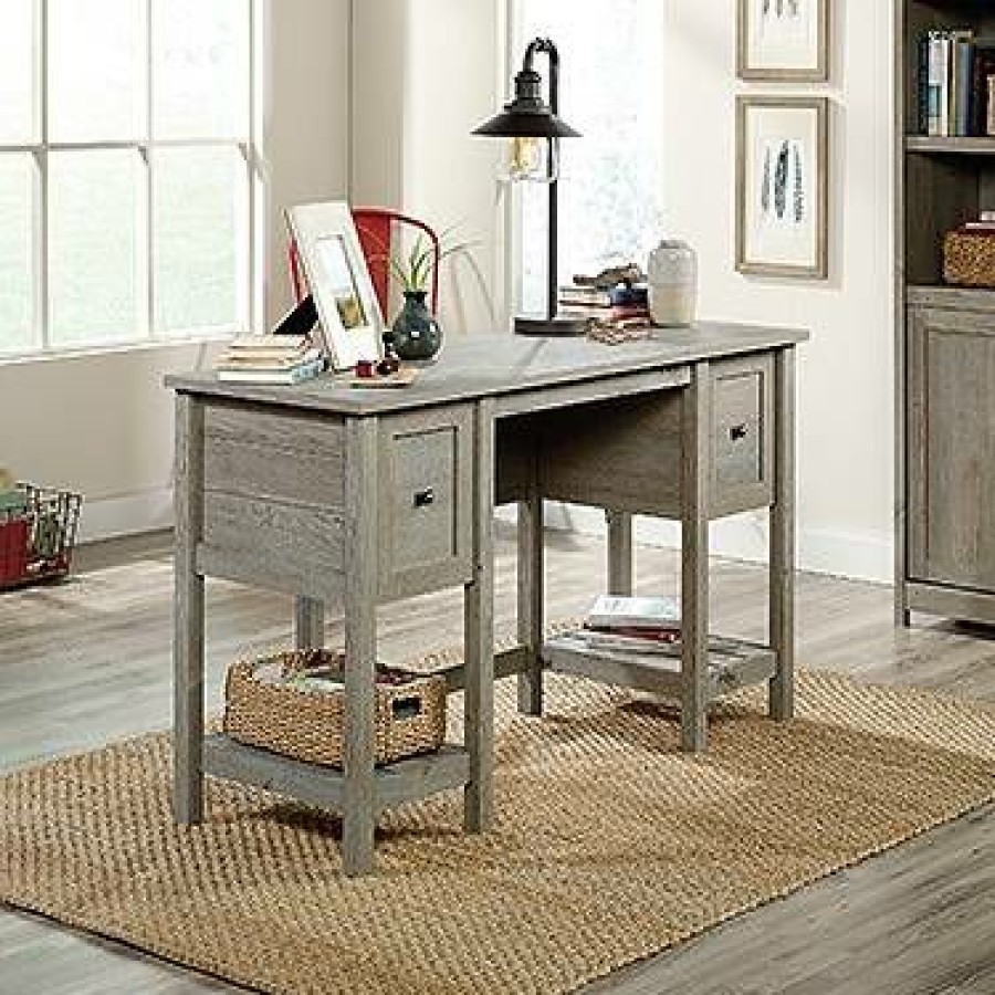 Desks * | Clearance Cottage Road Desk In Mystic Oak Sauder 422477