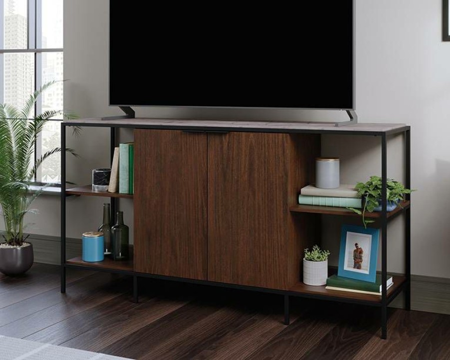 Storage Credenza * | Original Credenza Cabinet In Umber Wood Sauder 433234