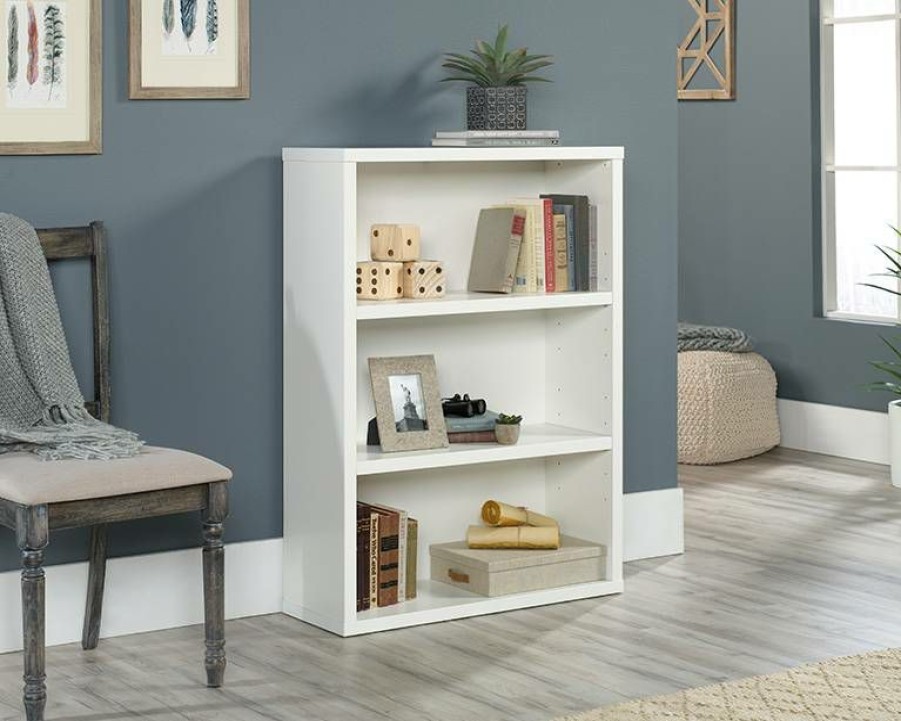 Bookcases & Shelves * | Less Expensive Miscellaneous Storage 3-Shelf Display Bookcase In Soft White Sauder 427263