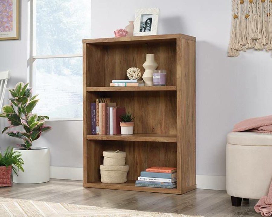 Bookcases & Shelves * | Outlet Sale Miscellaneous Storage 3-Shelf Display Bookcase In Sindoori Mango Sauder 427264