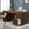 Desks * | New Arrivals Englewood Executive Desk Spm A2 In Spiced Mahogany Sauder 426484