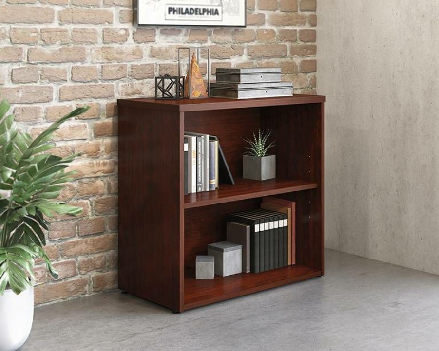 Bookcases & Shelves * | Popular 2-Shelf Commercial Bookcase In Classic Cherry Sauder 431915