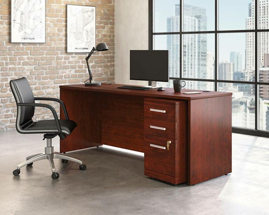 Desks * | Best Quality Affirm 72 X 24 1-File Single Ped Desk Sauder 430197