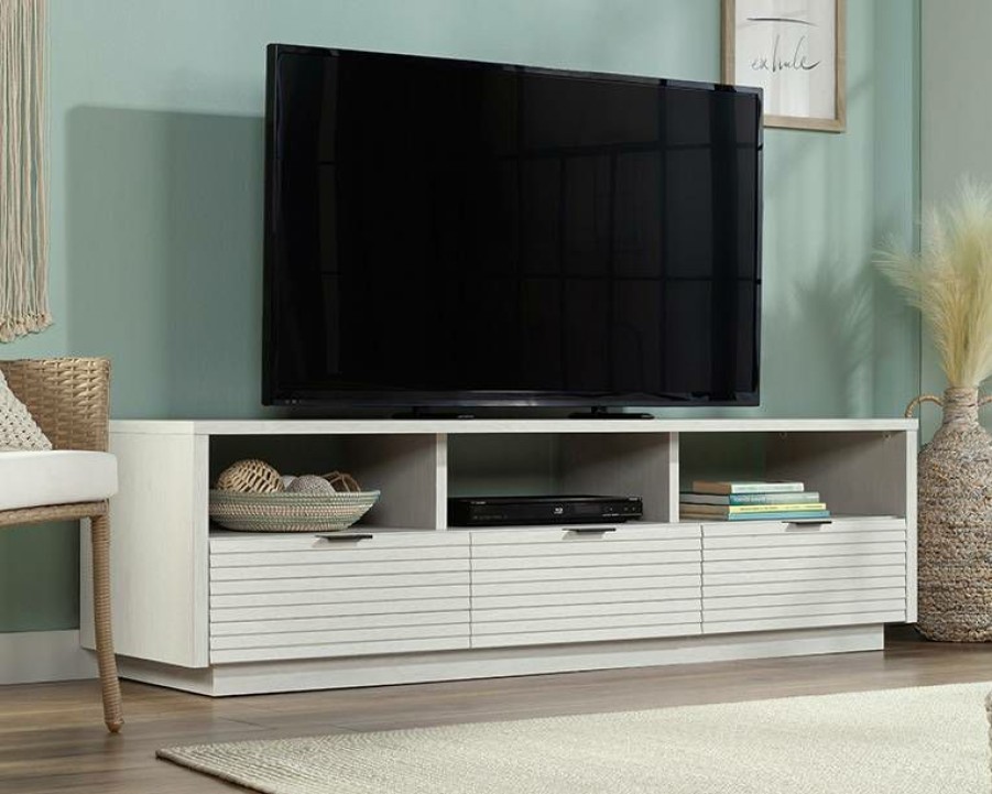 Storage Credenza * | New Arrivals Tv Credenza With Drawers In Glacier Oak Sauder 433483