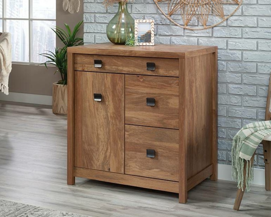 Storage Credenza * | Best Quality Small Office Credenza In Sindoori Mango Sauder 431315