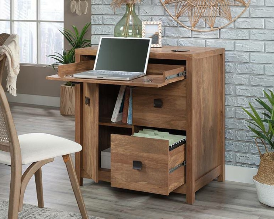 Storage Credenza * | Best Quality Small Office Credenza In Sindoori Mango Sauder 431315