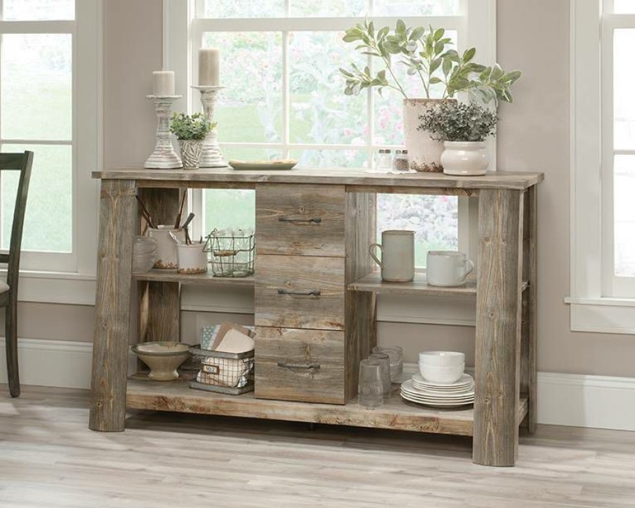 Storage Credenza * | Special Style Boone Mountain Credenza In Rustic Cedar Sauder 424611