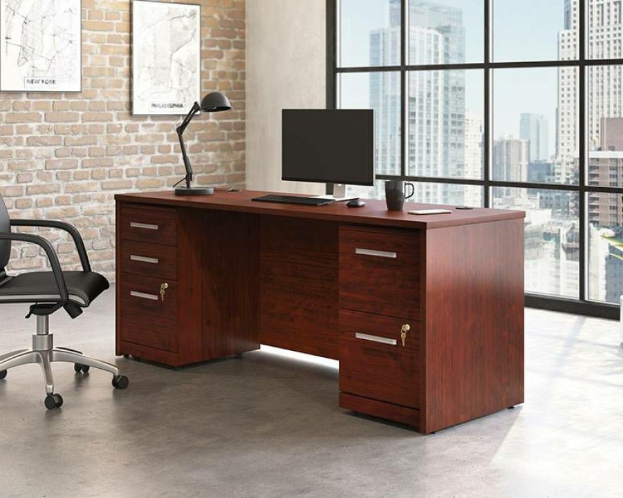 Desks * | Best Quality Affirm 72 X 24 3-File Double Ped Desk Sauder 430203