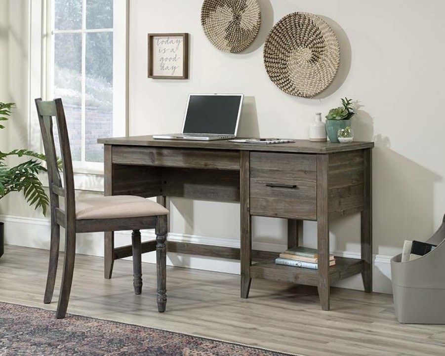 Desks * | Fashion Summit Station Single Pedestal Desk With Filing Drawer Sauder 429320