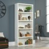 Bookcases & Shelves * | Special Style White 5-Shelf Living Room Bookcase Sauder 427260