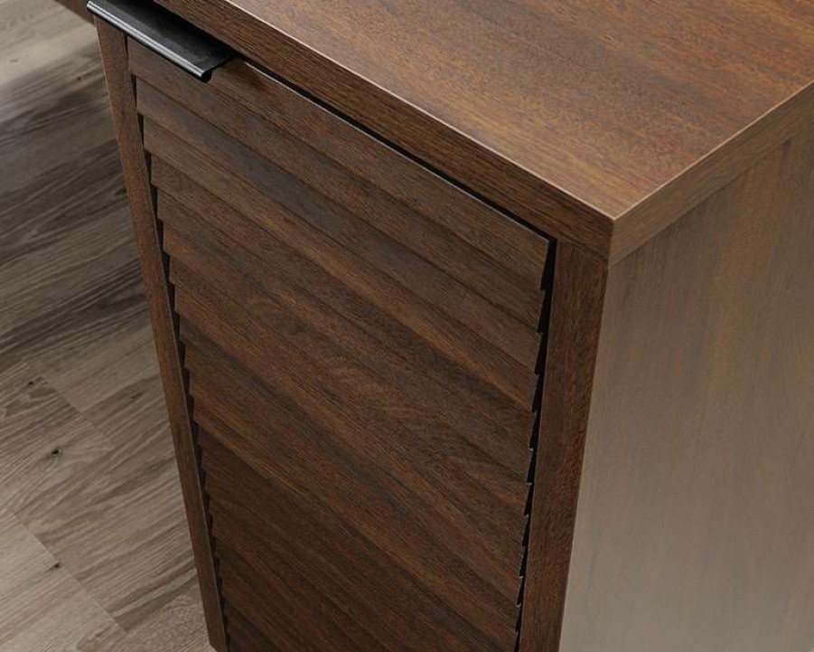 Desks * | Classical Englewood L-Desk Spm A2 In Spiced Mahogany Sauder 426914