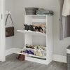 Storage Credenza * | Low Price Shoe Storage Cabinet With Compartments Sauder 428220