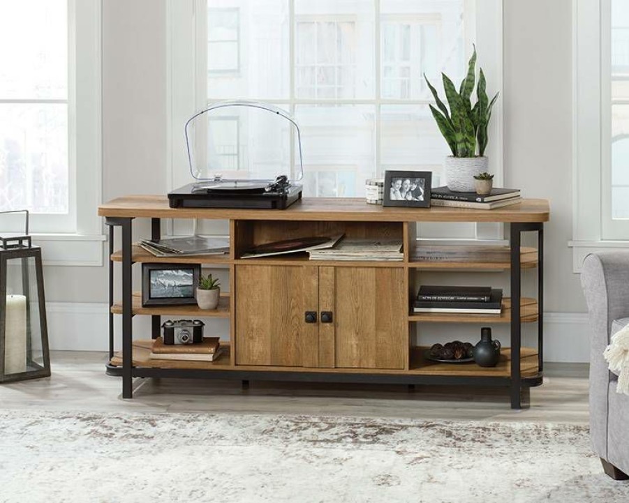 Storage Credenza * | Clearance Sale Station House Credenza In Etched Oak Sauder 426453