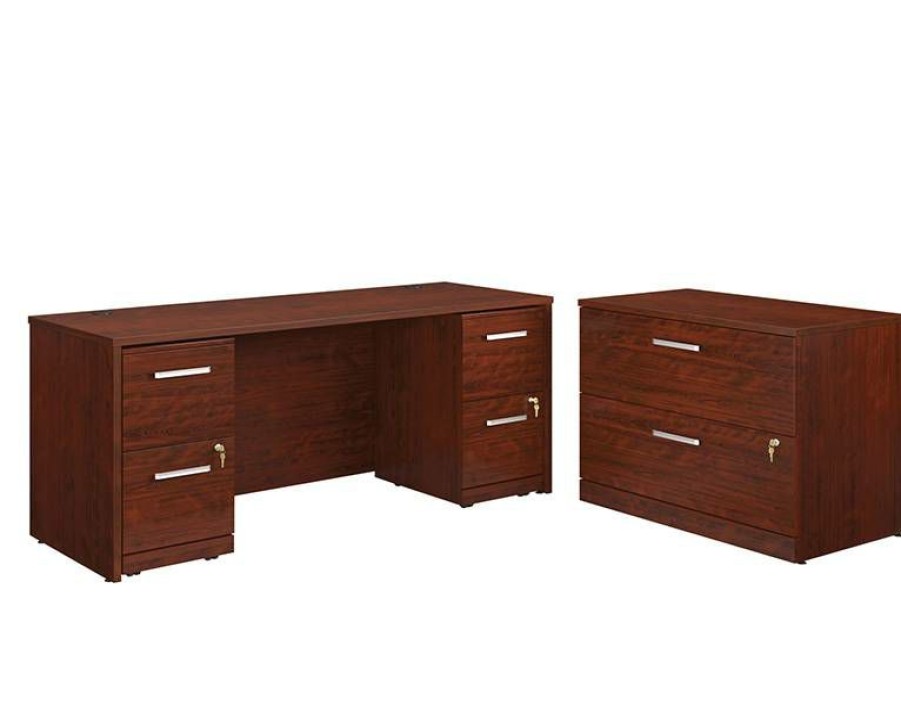 Desks * | Fashionable Affirm 72 X 24 4-File Double Ped Desk/Lat File Sauder 430202