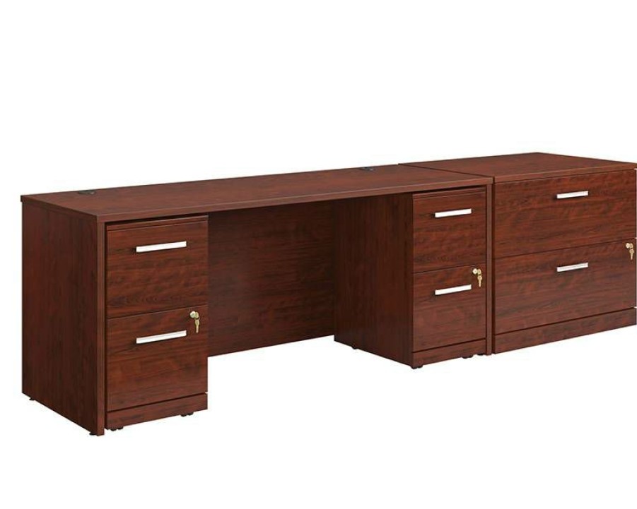 Desks * | Fashionable Affirm 72 X 24 4-File Double Ped Desk/Lat File Sauder 430202