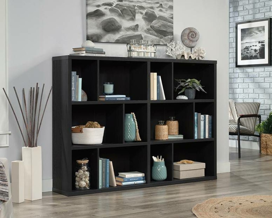 Bookcases & Shelves * | Best Price Modular Cube Storage Display Bookcase In Oak Sauder 427259