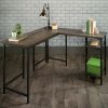 Desks * | Quick Delivery North Avenue L-Desk In Smoked Oak Sauder 425077