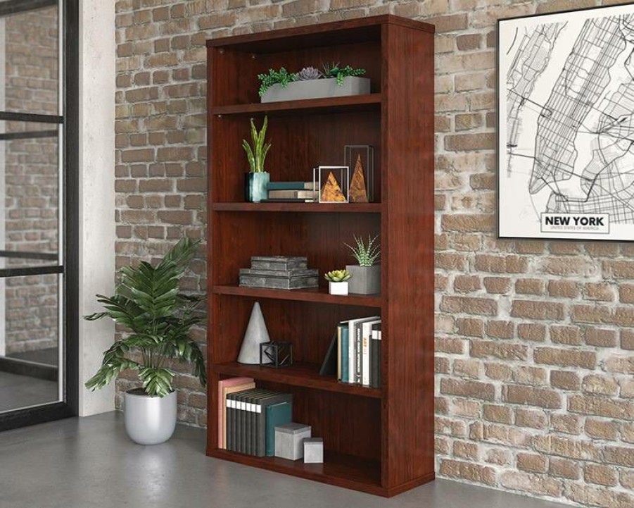 Bookcases & Shelves * | Best Quality Affirm 5-Shelf Commercial Office Storage In Cherry Sauder 426307