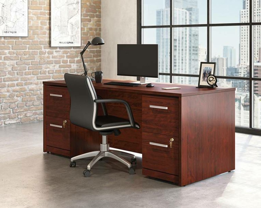 Desks * | New Affirm 72 X 30 4-File Double Ped Desk Sauder 430209