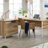 Desks * | New Modern L-Shaped Desk In Kiln Acacia Sauder 427478