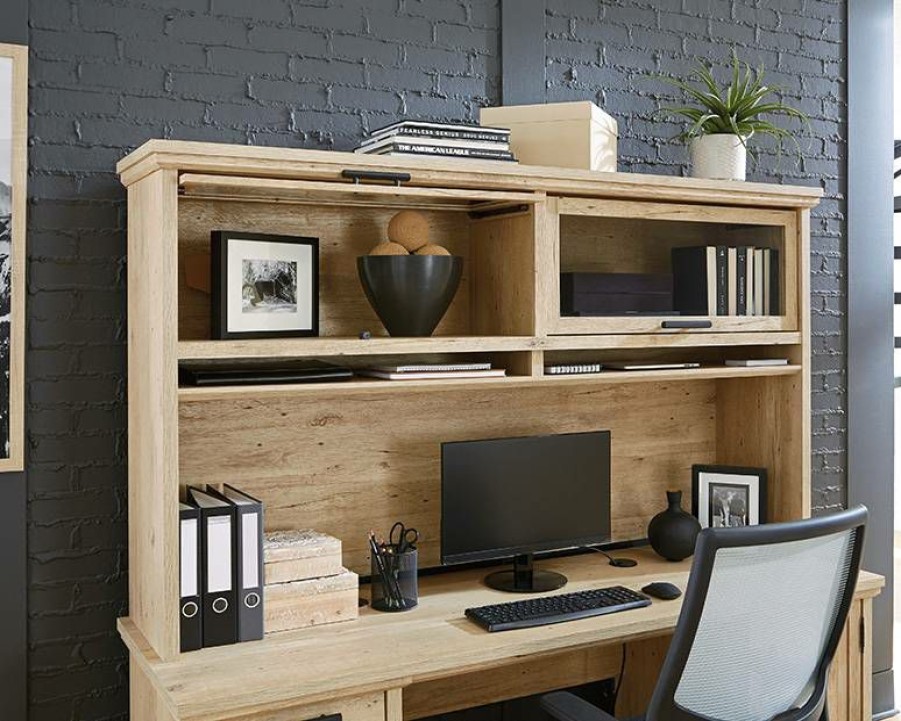 Desks * | Popular Mason Peak Commercial Office Storage Hutch For Desk In Prime Oak Sauder 427809