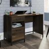 Desks * | Popular Pedestal Home Office Desk In Smoked Oak Sauder 427656