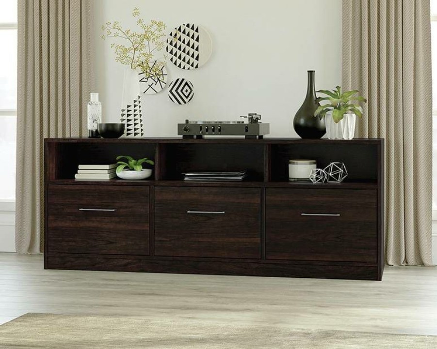 Storage Credenza * | Fashion Beginnings Credenza In Chalked Chestnut Sauder 426127