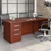 Desks * | Top Selling Affirm 72 X 36 1-File Single Ped Bowfront Desk In Classic Cherry Sauder 430213